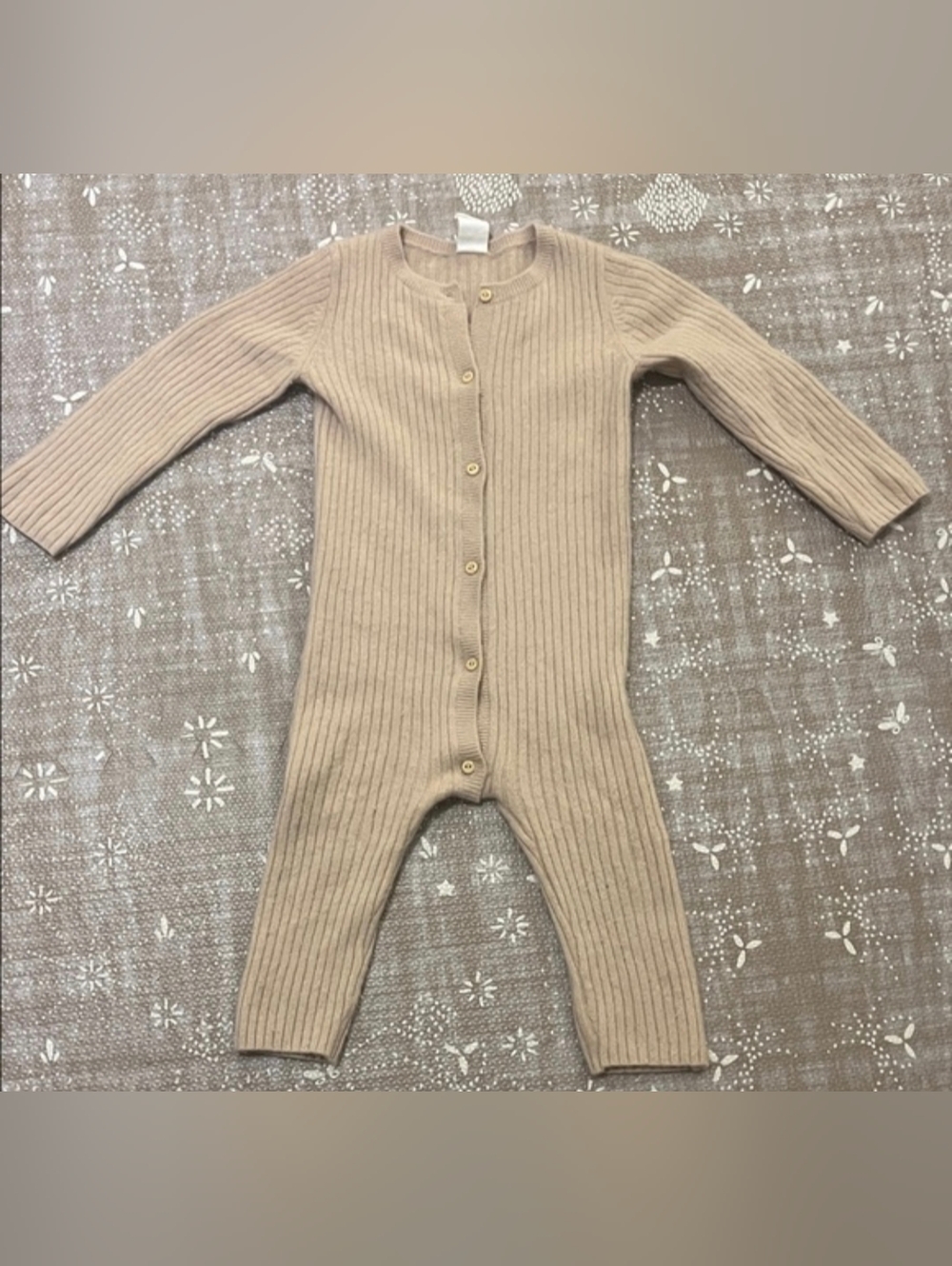 H&M Tan Ribbed Cashmere Romper 12-18 months
